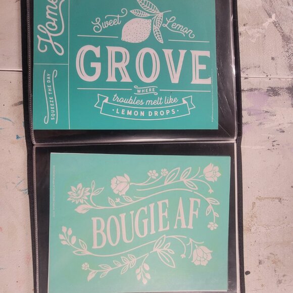 Bundle 6 ~ Reusable Silk Screen Stencils ~ 10 x 13 Binder ~Miscellaneous - Picture 12 of 16